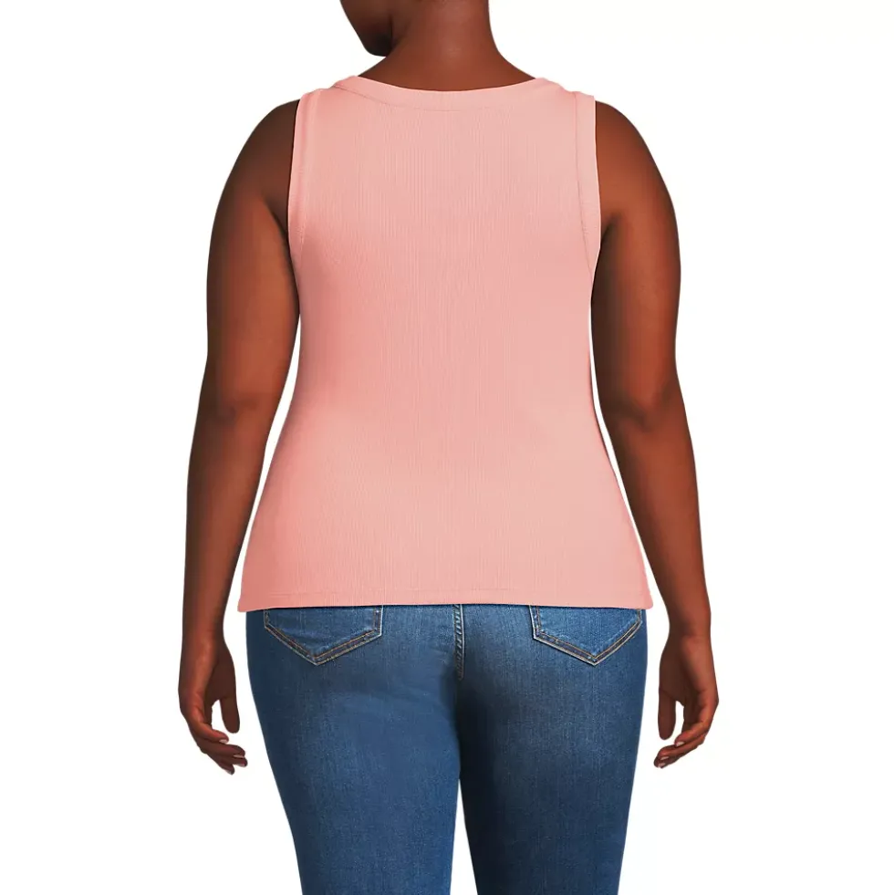 Women's Drapey Rib Fitted Tank Top