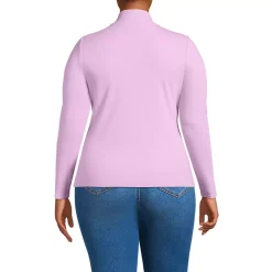 Women's Drapey Rib Skimming Long Sleeve Mock Neck