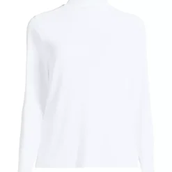 Women's Drapey Rib Skimming Long Sleeve Mock Neck