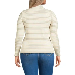 Women's Drapey Rib Skimming Long Sleeve Mock Neck