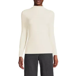 Women's Drapey Rib Skimming Long Sleeve Mock Neck