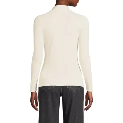 Women's Drapey Rib Skimming Long Sleeve Mock Neck