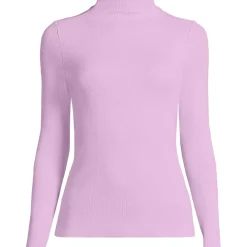 Women's Drapey Rib Skimming Long Sleeve Mock Neck