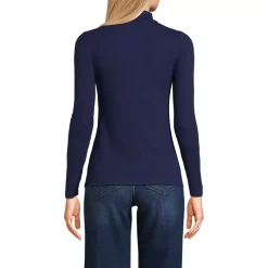 Women's Drapey Rib Skimming Long Sleeve Mock Neck