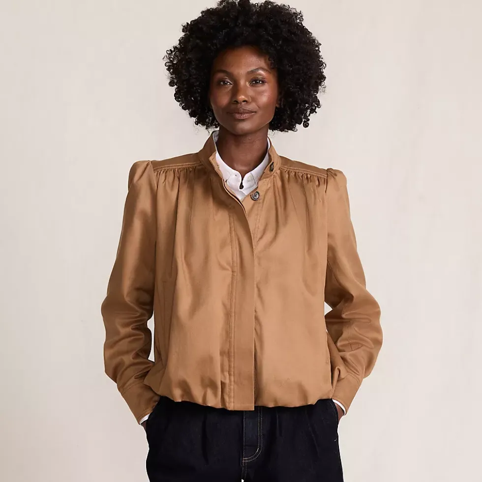 Women's Drapey Twill Bubble Hem Jacket