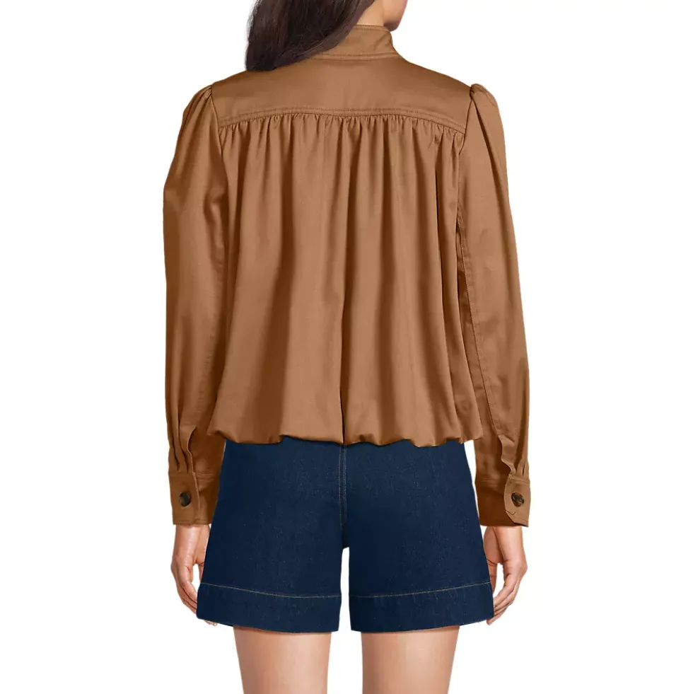 Women's Drapey Twill Bubble Hem Jacket