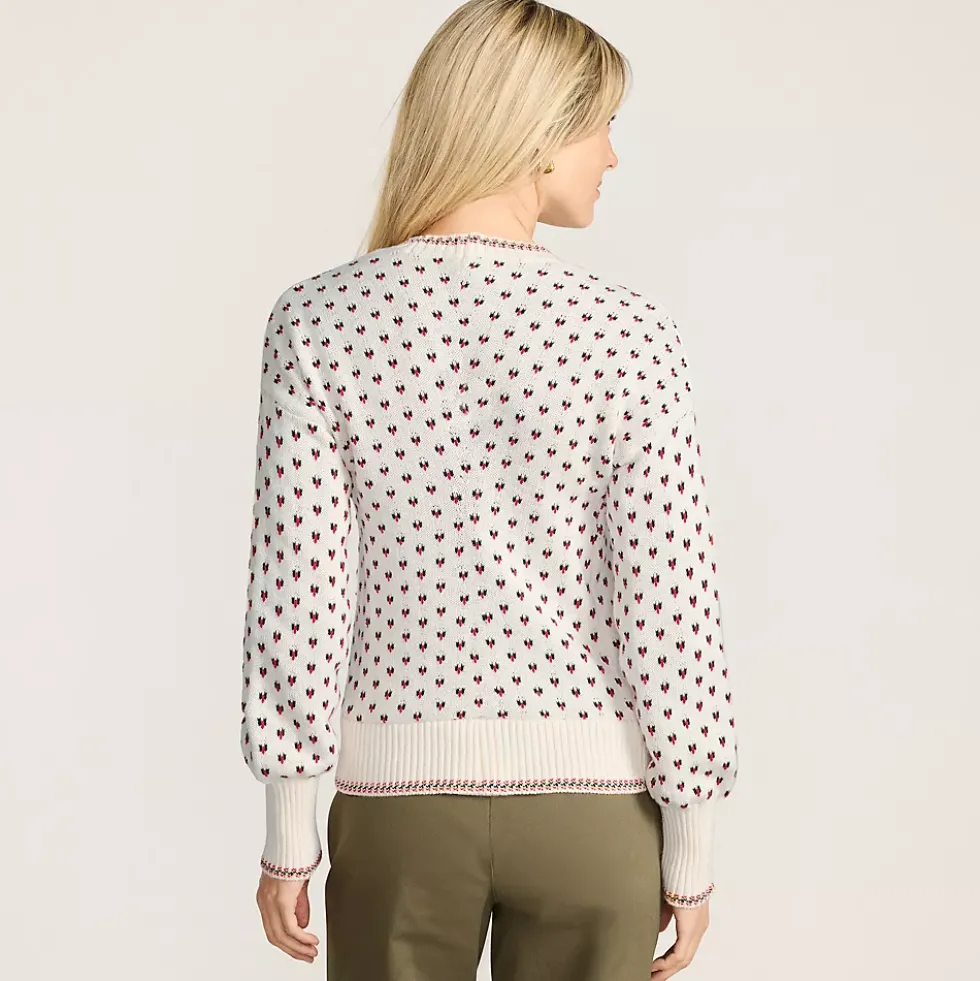 Women's Drifter All Over Jacquard Jersey Crew Neck Sweater