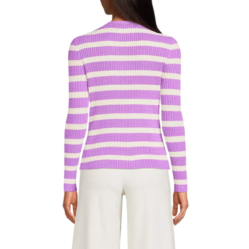 Women's Drifter Baby Cable VNeck Cardigan Sweater - Set Top