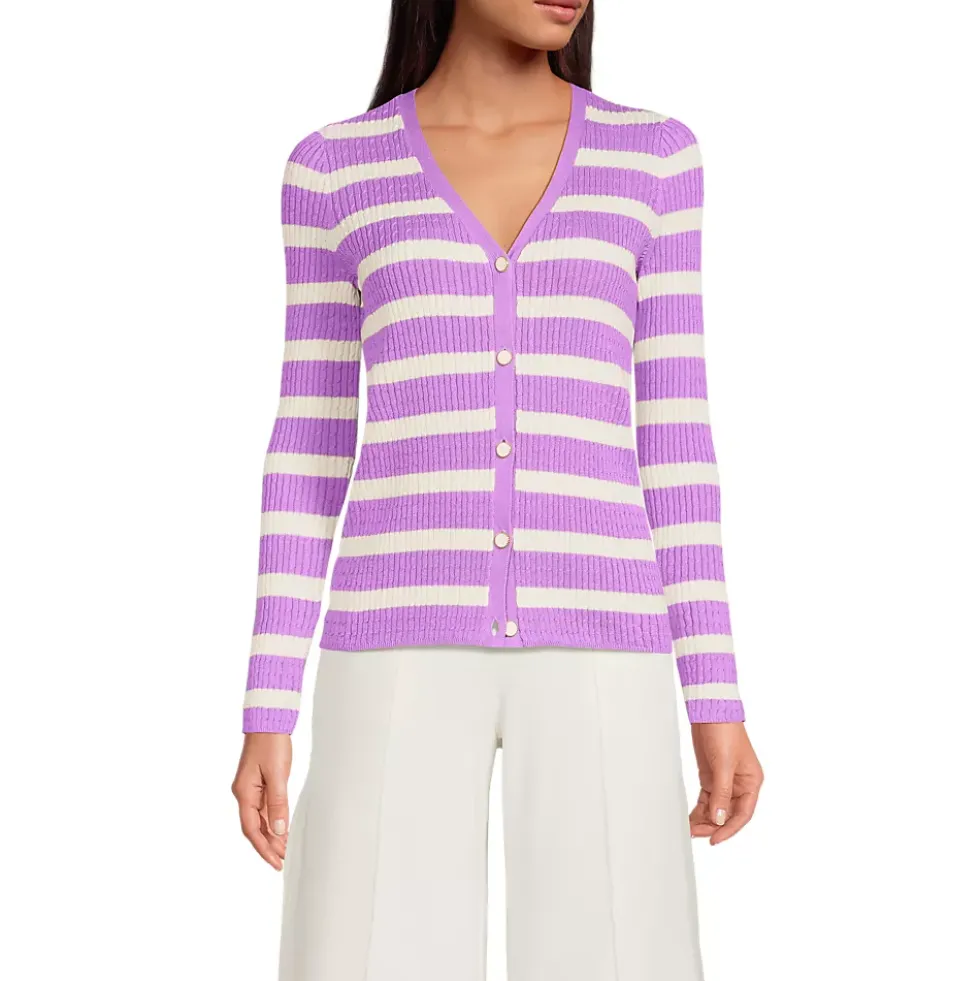 Women's Drifter Baby Cable VNeck Cardigan Sweater - Set Top