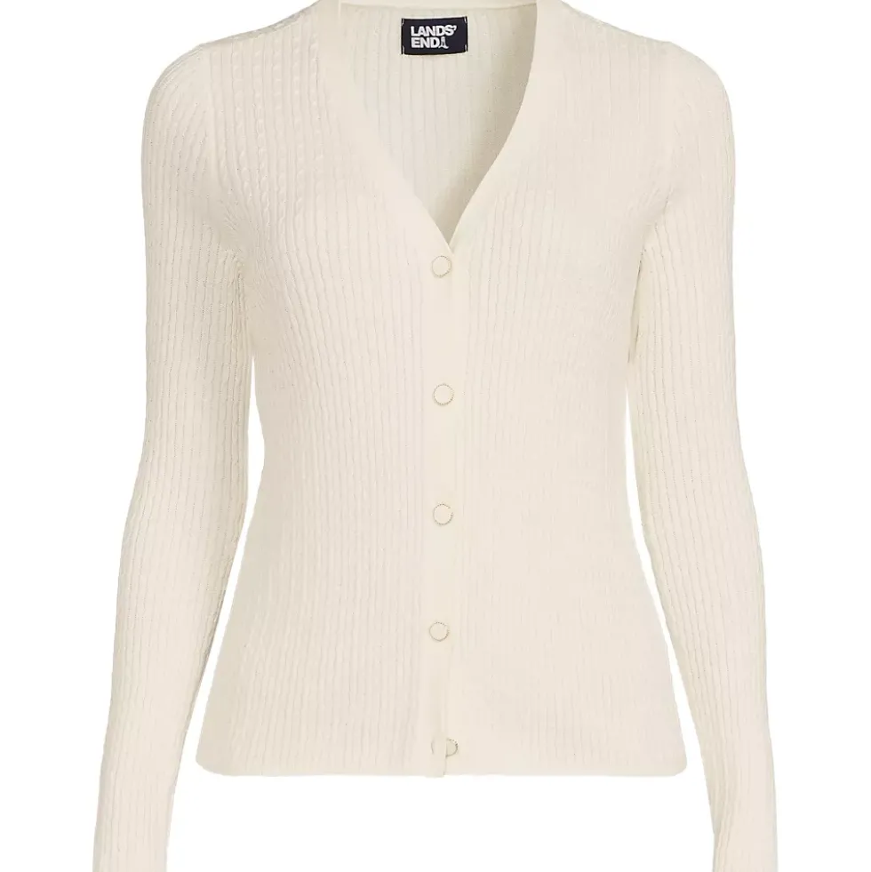 Women's Drifter Baby Cable VNeck Cardigan Sweater - Set Top