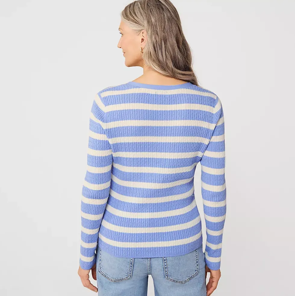 Women's Drifter Baby Cable VNeck Cardigan Sweater - Set Top