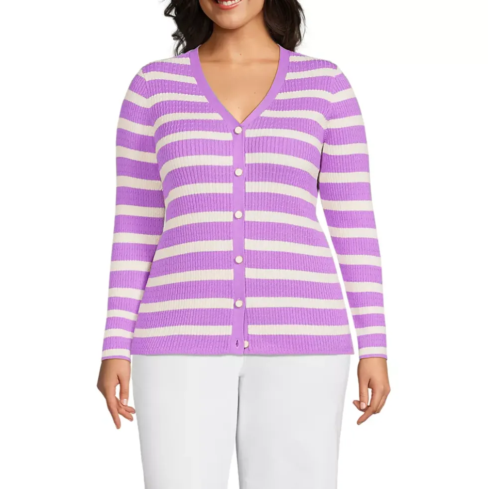 Women's Drifter Baby Cable VNeck Cardigan Sweater - Set Top
