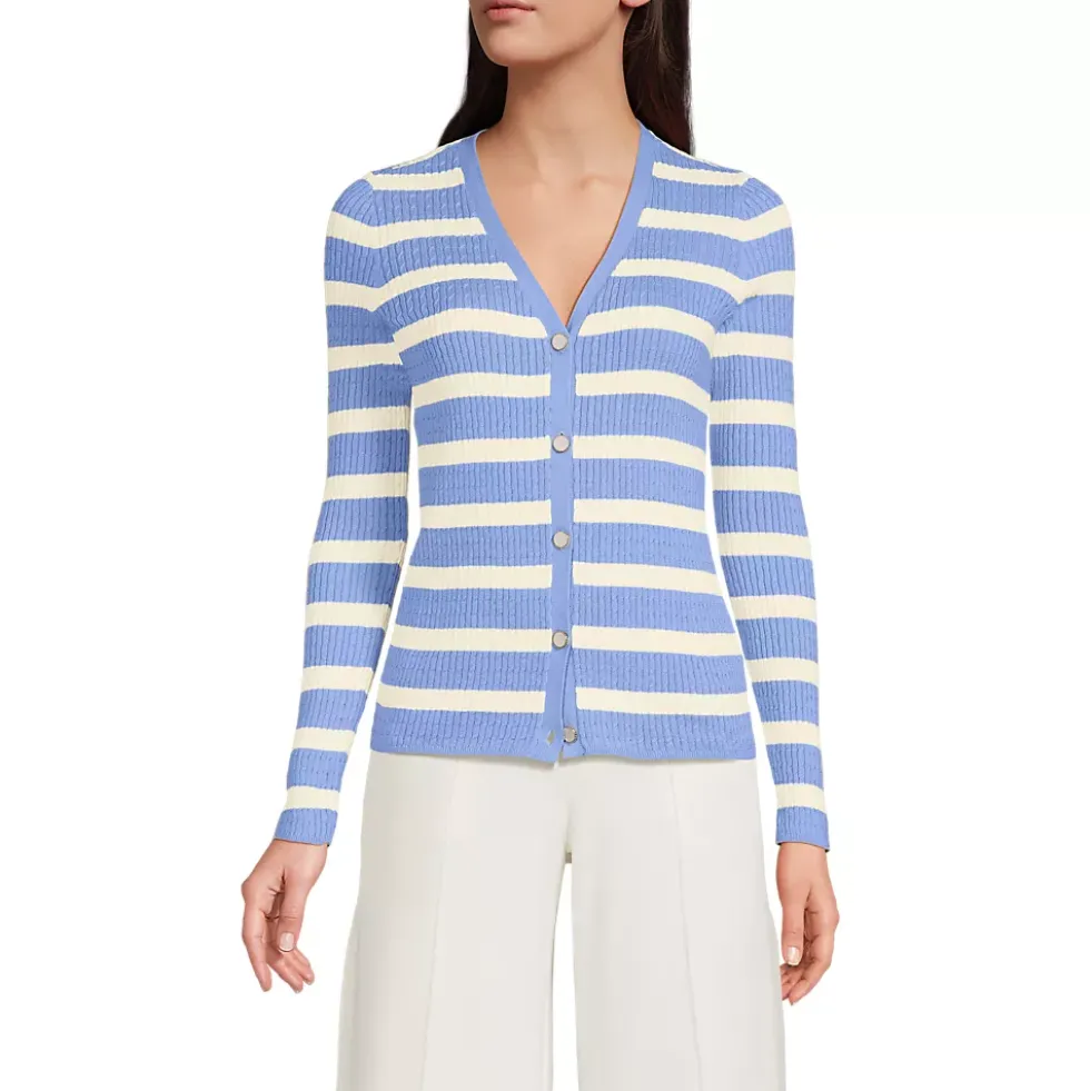 Women's Drifter Baby Cable VNeck Cardigan Sweater - Set Top