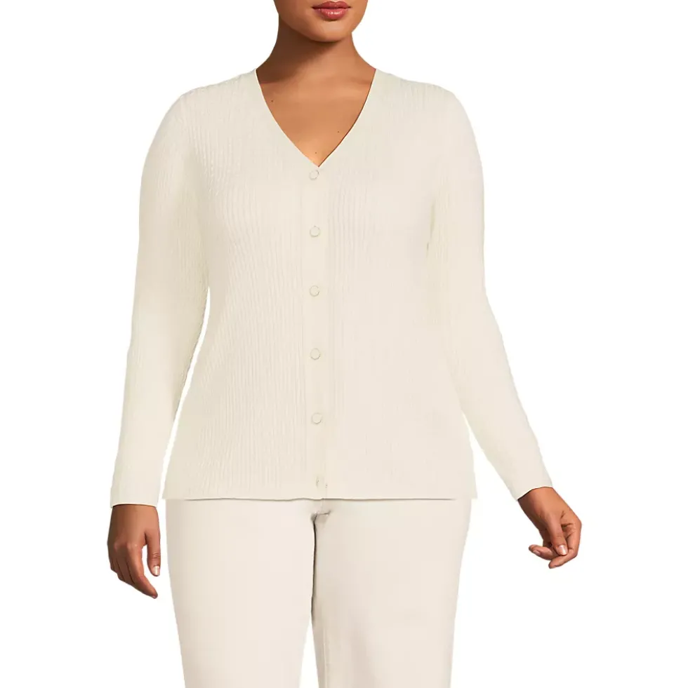 Women's Drifter Baby Cable VNeck Cardigan Sweater - Set Top