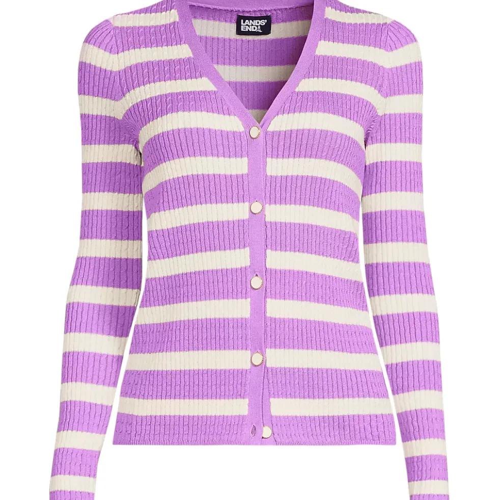 Women's Drifter Baby Cable VNeck Cardigan Sweater - Set Top