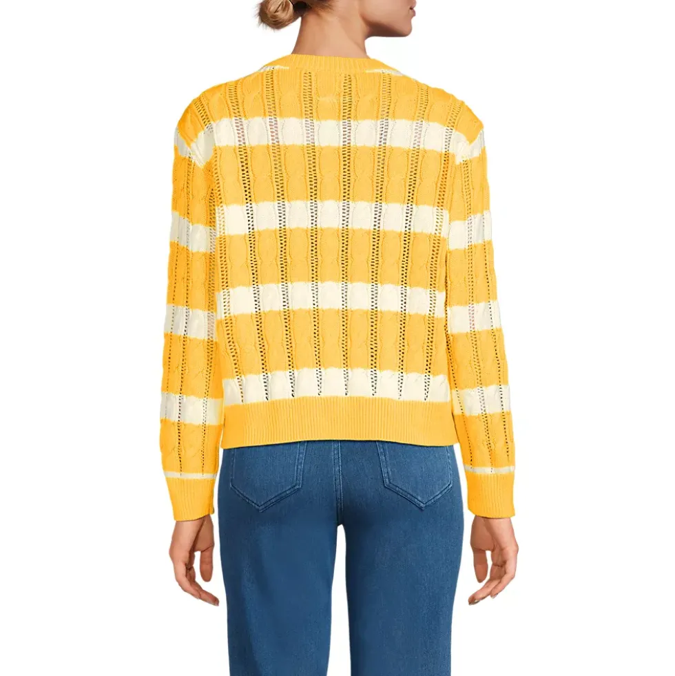 Women's Drifter Cable Pointelle Stitch Sweater