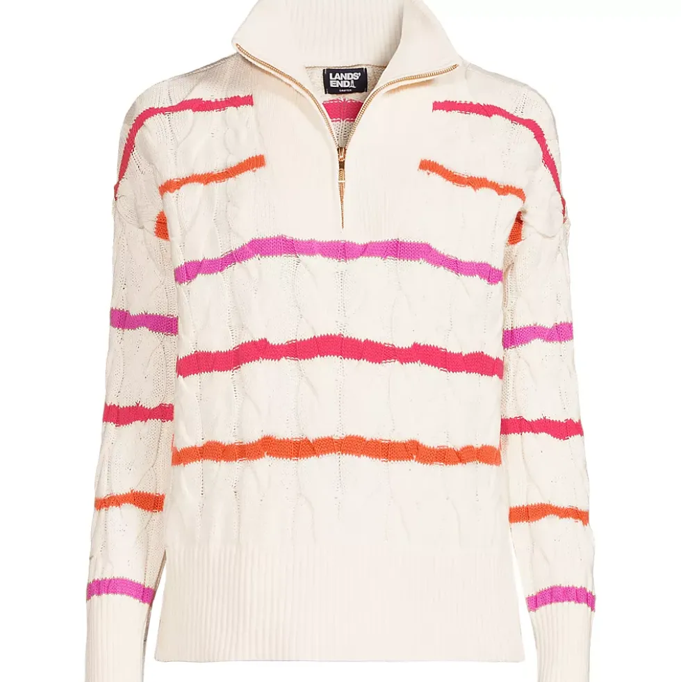 Women's Drifter Cable Quarter Zip Sweater