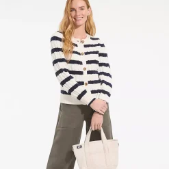 Women's Drifter Classic Cable Crew Neck Cardigan Sweater