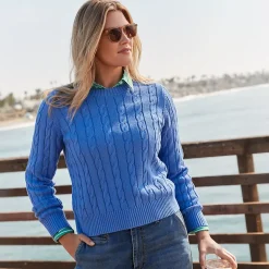 Women's Drifter Classic Cable Crew Neck Sweater
