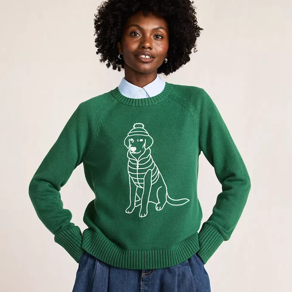 Women's Drifter Embroidered Raglan Crew Neck Sweater