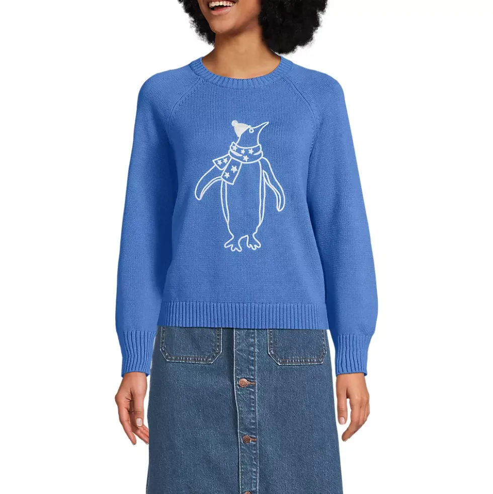 Women's Drifter Embroidered Raglan Crew Neck Sweater
