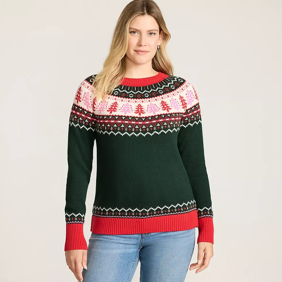 Women's Drifter Jacquard Raglan Crew Neck Sweater