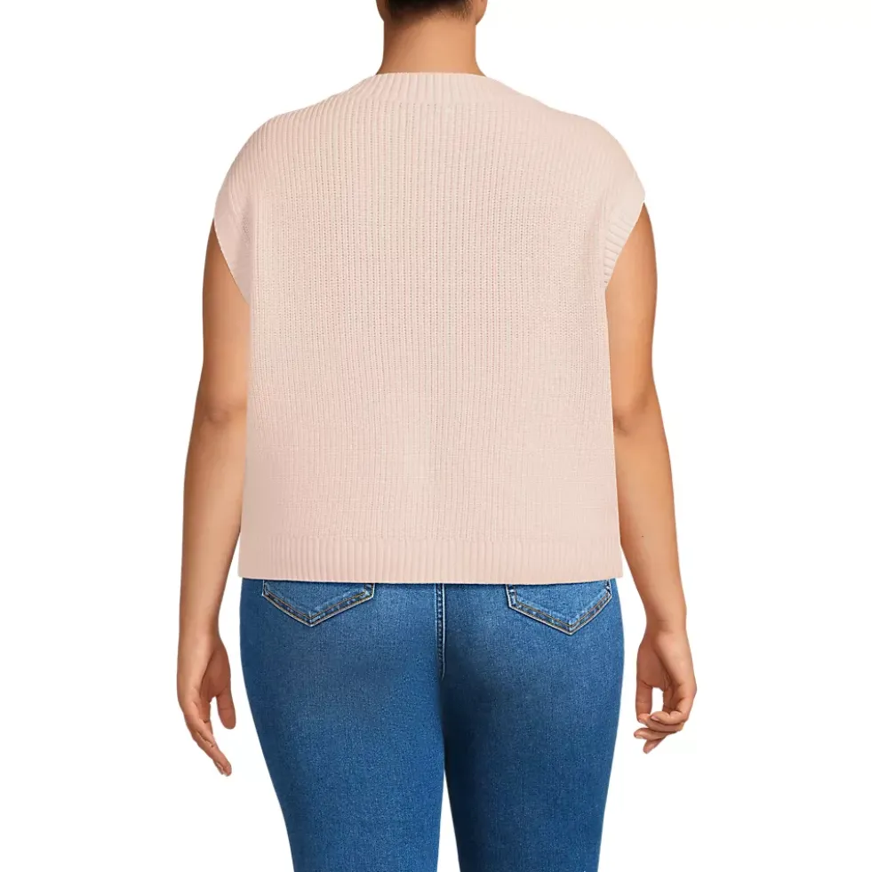 Women's Drifter Modern Cable V Neck Vest Sweater