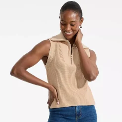 Women's Drifter Quarter Zip Vest Sweater
