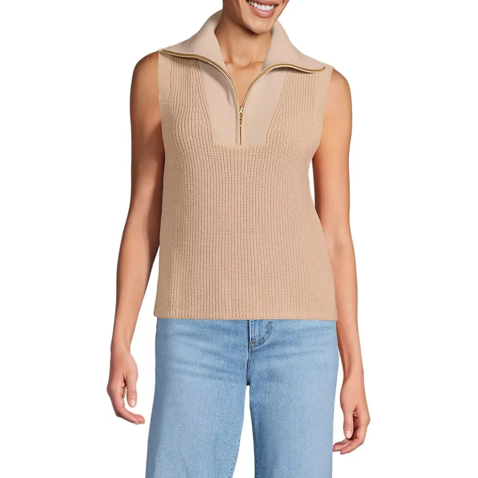 Women's Drifter Quarter Zip Vest Sweater