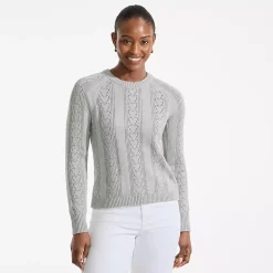 Women's Drifter Raglan Pointelle Crew Neck Sweater