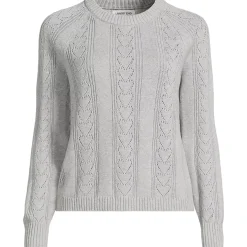Women's Drifter Raglan Pointelle Crew Neck Sweater