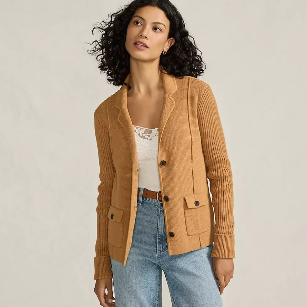Women's Drifter Ribbed Collared Blazer Sweater