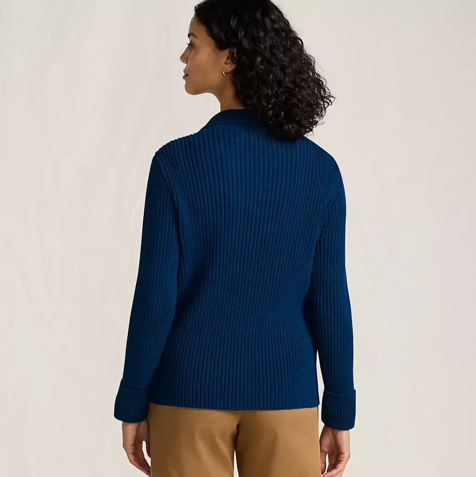 Women's Drifter Ribbed Collared Blazer Sweater