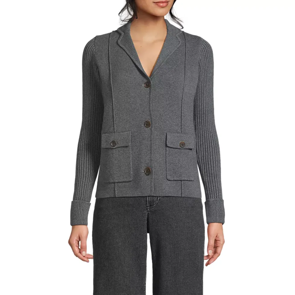 Women's Drifter Ribbed Collared Blazer Sweater