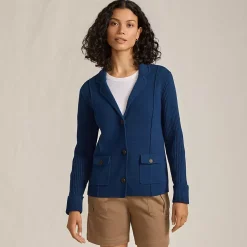 Women's Drifter Ribbed Collared Blazer Sweater