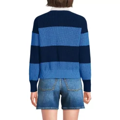 Women's Drifter Rugby with Woven Collar Sweater