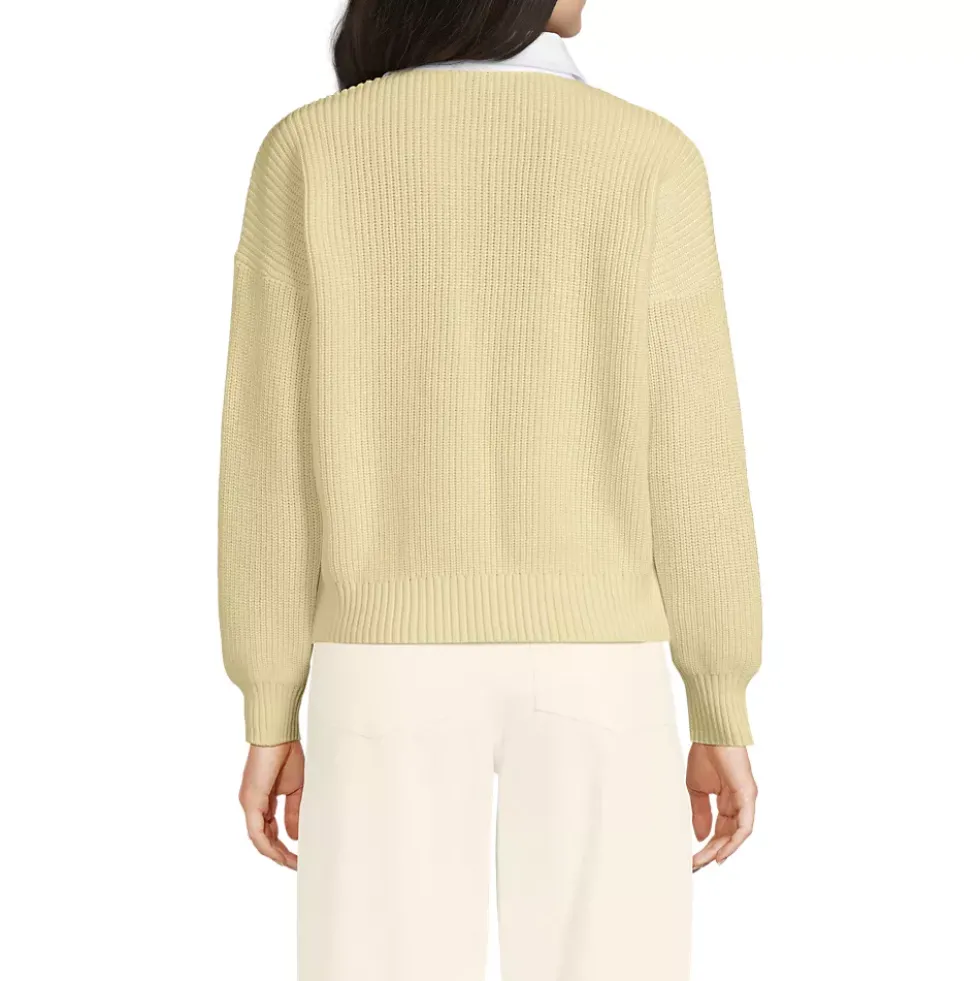 Women's Drifter Rugby with Woven Collar Sweater