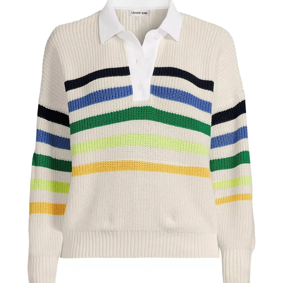Women's Drifter Rugby with Woven Collar Sweater