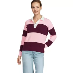 Women's Drifter Rugby with Woven Collar Sweater