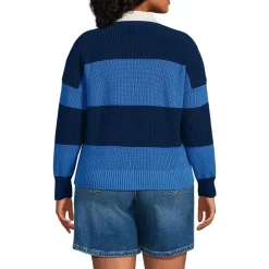 Women's Drifter Rugby with Woven Collar Sweater