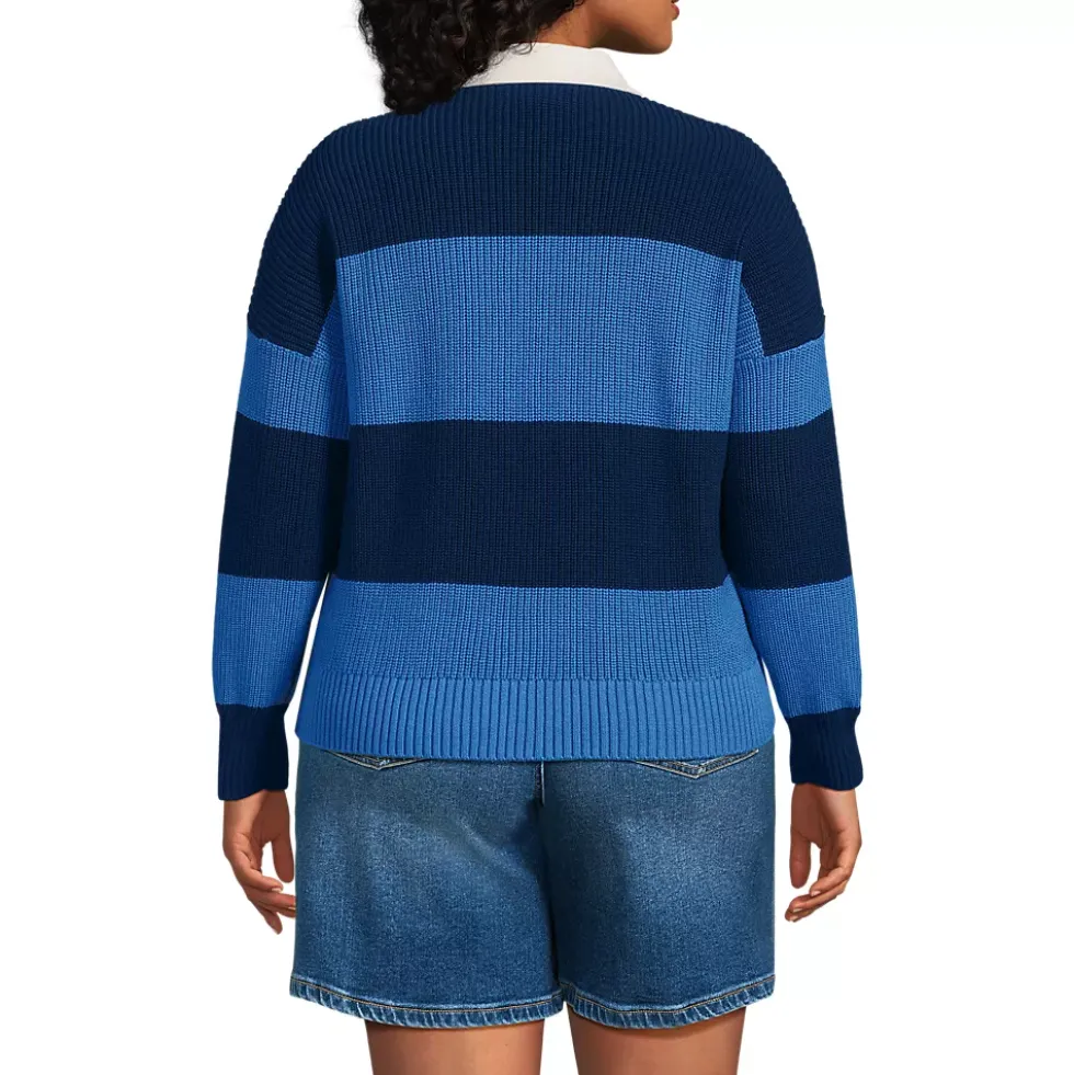 Women's Drifter Rugby with Woven Collar Sweater