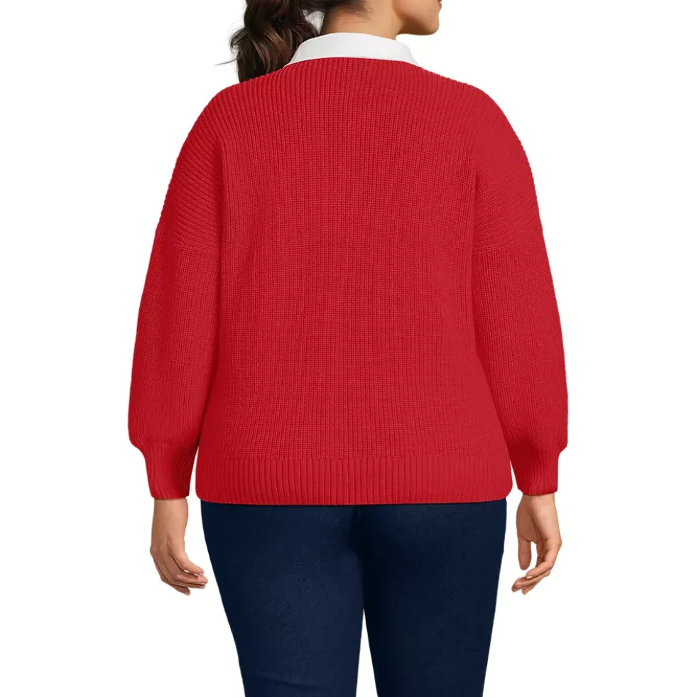 Women's Drifter Rugby with Woven Collar Sweater