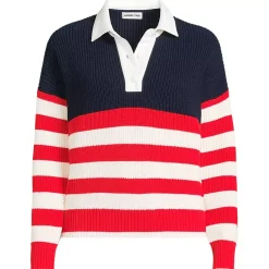 Women's Drifter Rugby with Woven Collar Sweater