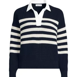Women's Drifter Rugby with Woven Collar Sweater