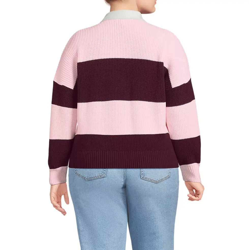 Women's Drifter Rugby with Woven Collar Sweater