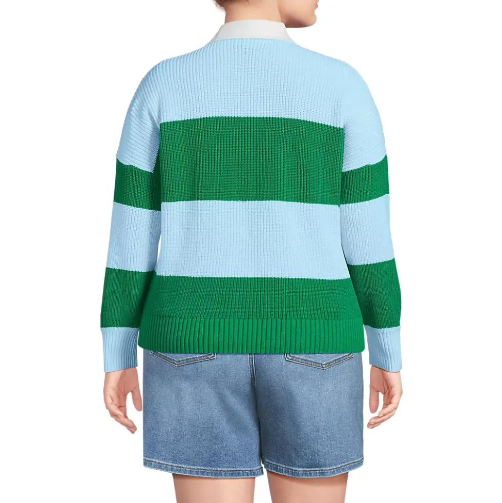 Women's Drifter Rugby with Woven Collar Sweater