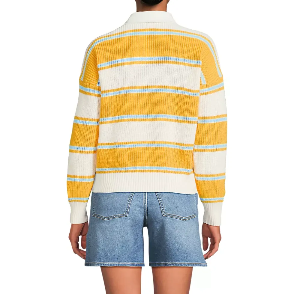 Women's Drifter Rugby with Woven Collar Sweater