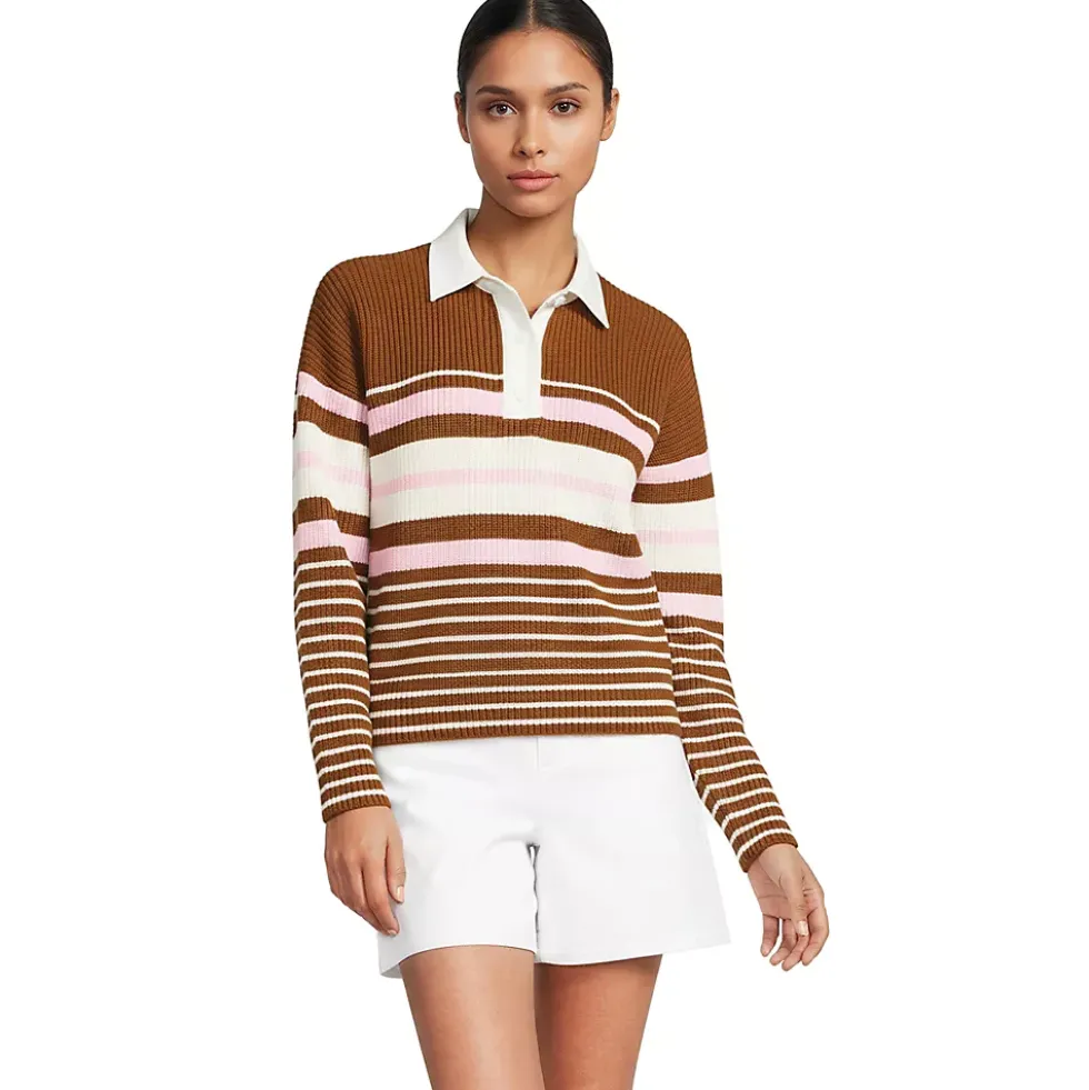 Women's Drifter Rugby with Woven Collar Sweater