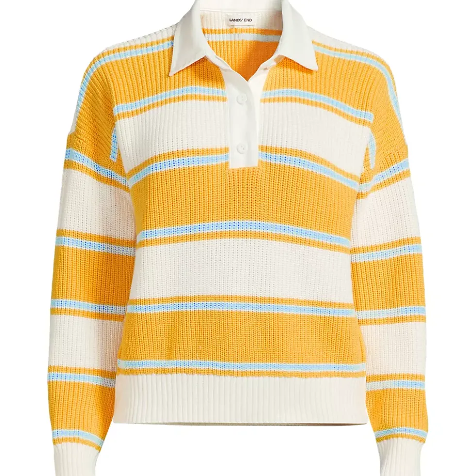 Women's Drifter Rugby with Woven Collar Sweater