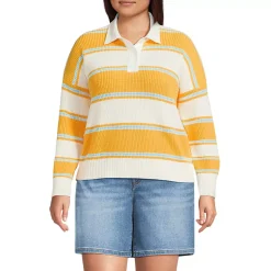 Women's Drifter Rugby with Woven Collar Sweater